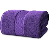 Infinitee Xclusives – Luxury Bath Sheets Towels – 1 Pack 600 GSM (35X70 Inches) – 100% Ring Spun Cotton Large Bath Towels for Bathroom (Profound Purple, Bath Sheets - Pack 1)