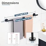 SAYAYO Towel Rail Wall Mounted Black SUS304 24-Inch 60CM Bathroom Bar view 5