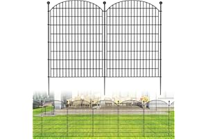 BILIBOMPA Decorative Garden Metal Fence 5 Pack, 40 in (H) x 11.8 ft (L) No Dig Dog Animal Barrier for Yard, Animal Ground Stakes Fencing for Garden, Patio, Flower Bed
