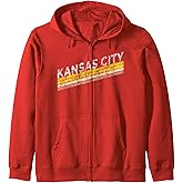 Kansas City Retro Vintage Apparel KC Zip Hoodie