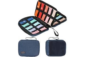 PACMAXI 20 Watch Bands Storage Carrying Case Compatible with Watches,Expandable Watch Band Holder Stores 20 Watch Bands Fit for Most Sizes of Watch Straps,Organizer for Watch Bands, Bag Only (Blue)