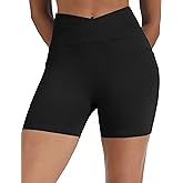 Women's Workout Gym Shorts Booty V Cross Spandex Yoga Biker Shorts
