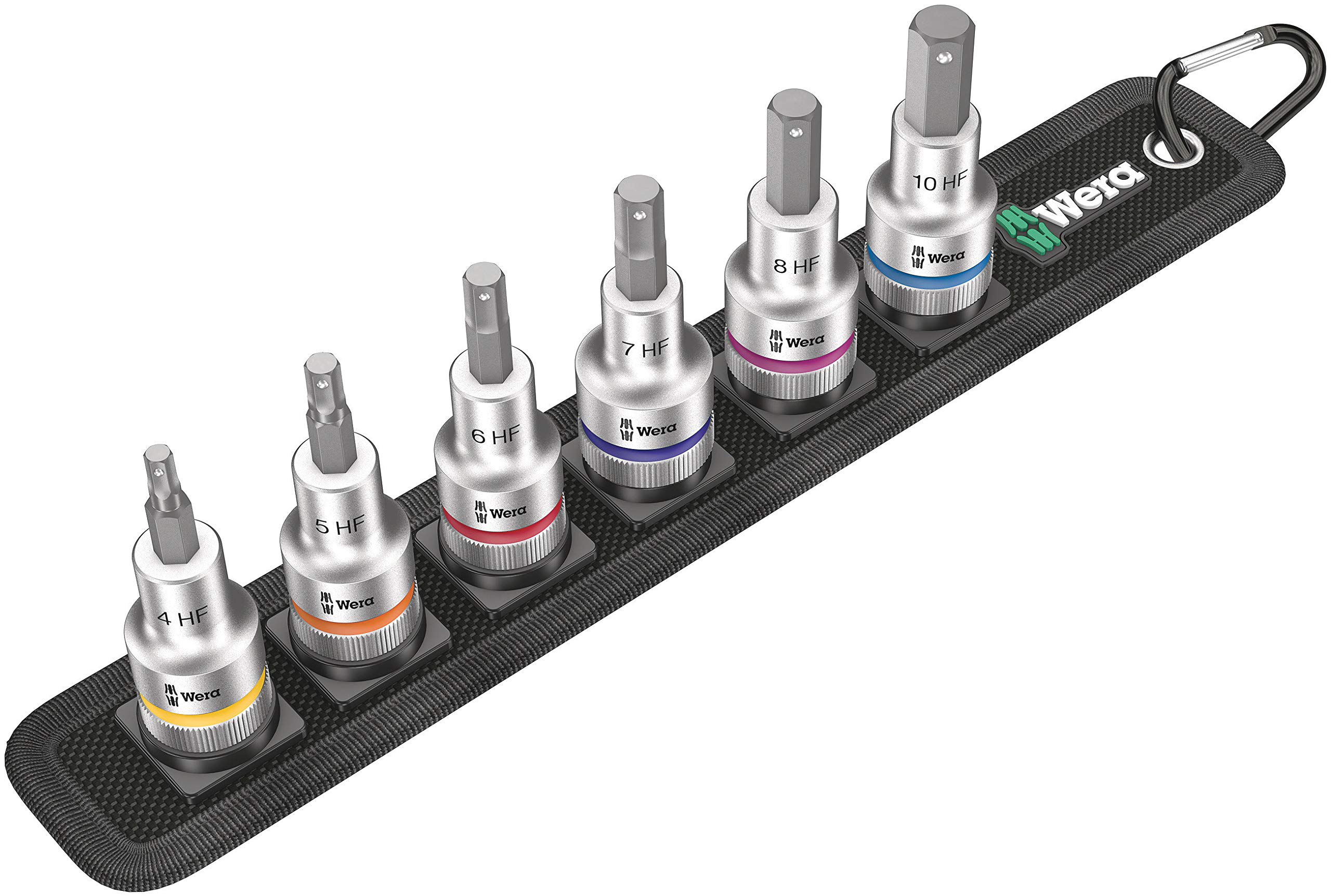 Wera Belt C 2 zyklop in-Hex-Plus Holding Function Socket Set, 1/2" Drive, 6 Pieces, 05003996001