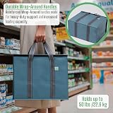 VENO 2 Pack Large Insulated Reusable Grocery Bag with Hard Bottom view 3
