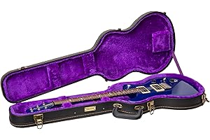 Crossrock PRS SE Standard solid body Guitar Case -Vintage Hardware, Sponge Lining, Metal Feet, Storage Space-Black (CRW520PRSEBK)