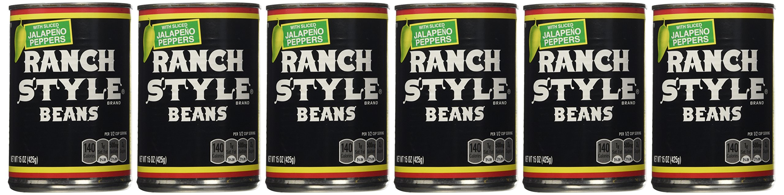 Buy Ranch Style Beans, Sliced Jalapeno Peppers, 15oz Can (Pack of 6