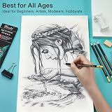 Drawlish 8-12B 6H Sketching Pencils Set of 8-12B to 6H for Artists view 5