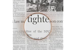 BEILESHI 6X Paperweight Mirror Round Shape Hd Magnifying Magnifying Glass Dome Genuine Glass Paperweight Map Magnifying Glass and Reading Aid (No Handle)