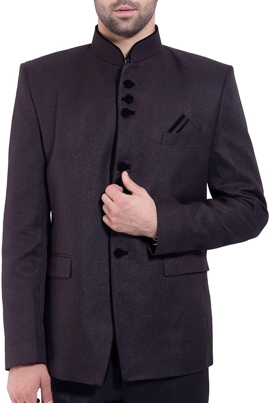 Men's Rayon Nehru Mandarin Blazer- 20 Colors and 15 Sizes