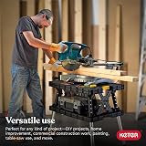Keter Folding Work Table Portable Workbench with 12 inch Clamps Garage Wood Shop view 4
