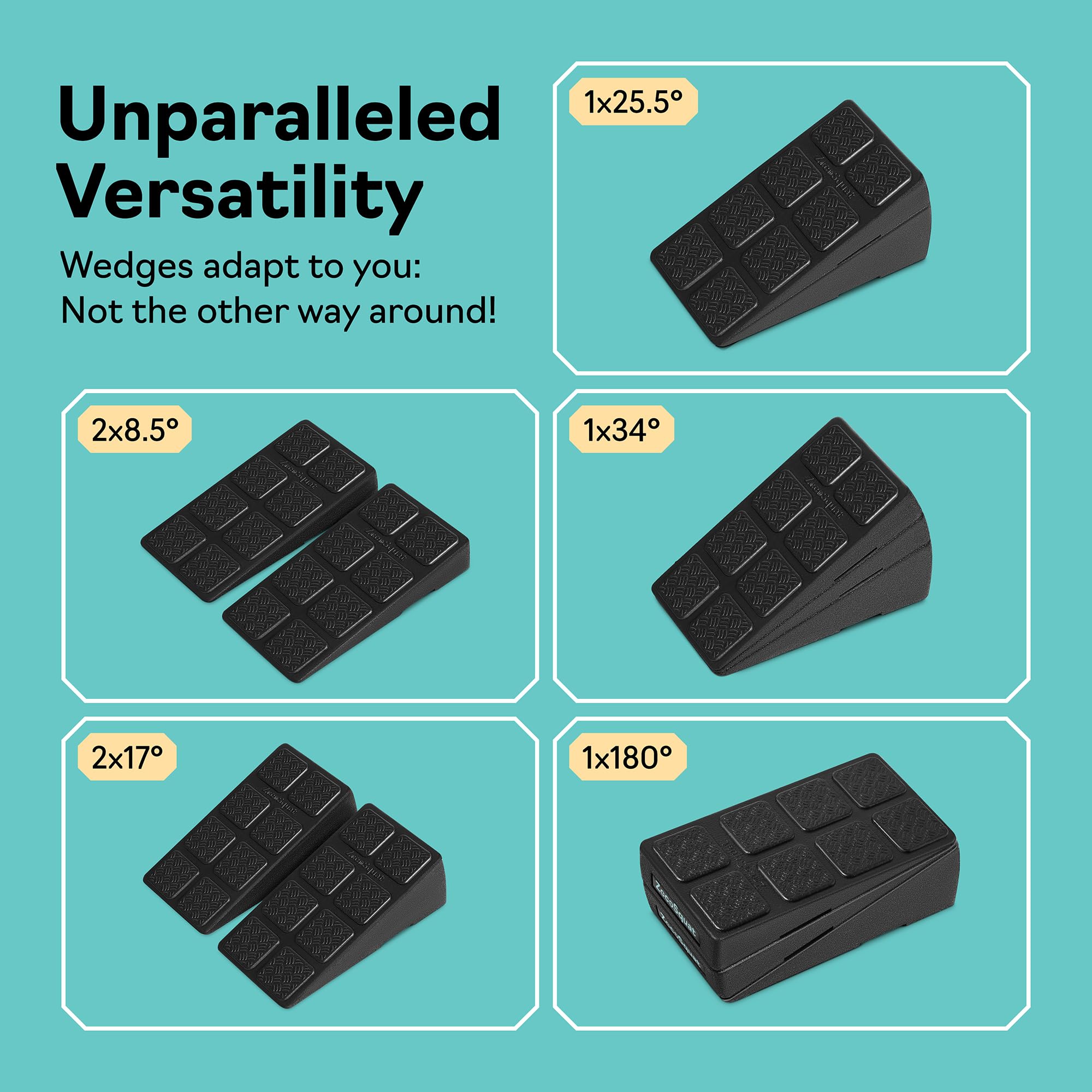 Squat Wedge - Squat Wedge Block 520 LBS Weight Capacity - Slant Board for Calf Stretching - Calf Stretcher Slant Board - yoga blocks