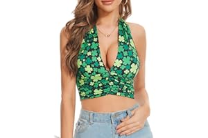 Ovokcina Women Summer Going Out Halter Crop Tank Top