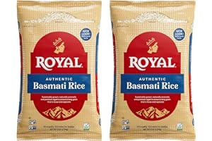 Authentic Royal - Naturally Aged Long Grain Indian White Basmati Rice - 10 Pounds (2 x 5 Pound Bag)