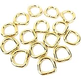 VersaKits 15 Pcs Metal D Rings Heavy Duty Non-Welded Iron D Ring Buckle for Sewing
