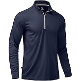 Obla Golf Quarter Zip Pullover for Men Mock Neck Sweatshirt Lightweight Sun Protection Men's Long Sleeve Golf Shirt