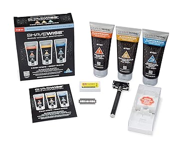 Shavewise Shave Kit For Men Helps Eliminate Razor Bumps Ingrown
