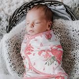 GLLQUEN BABY Baby Swaddle Wraps 0-3 Months Organic Cotton 3 Pack Flower view 7