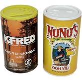 KFRED Kajun Seasoning, 8oz and NuNu's Cajun Seasoning, 8oz Bundle