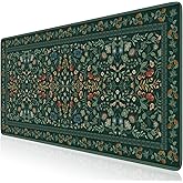 iCasso Desk Mat for Keyboard and Mouse, Large Mouse Pad, Desk Pad Mat, Anti-Slip Big Mousepad with Stitched Edges for Computer Desktop(Deep Green)