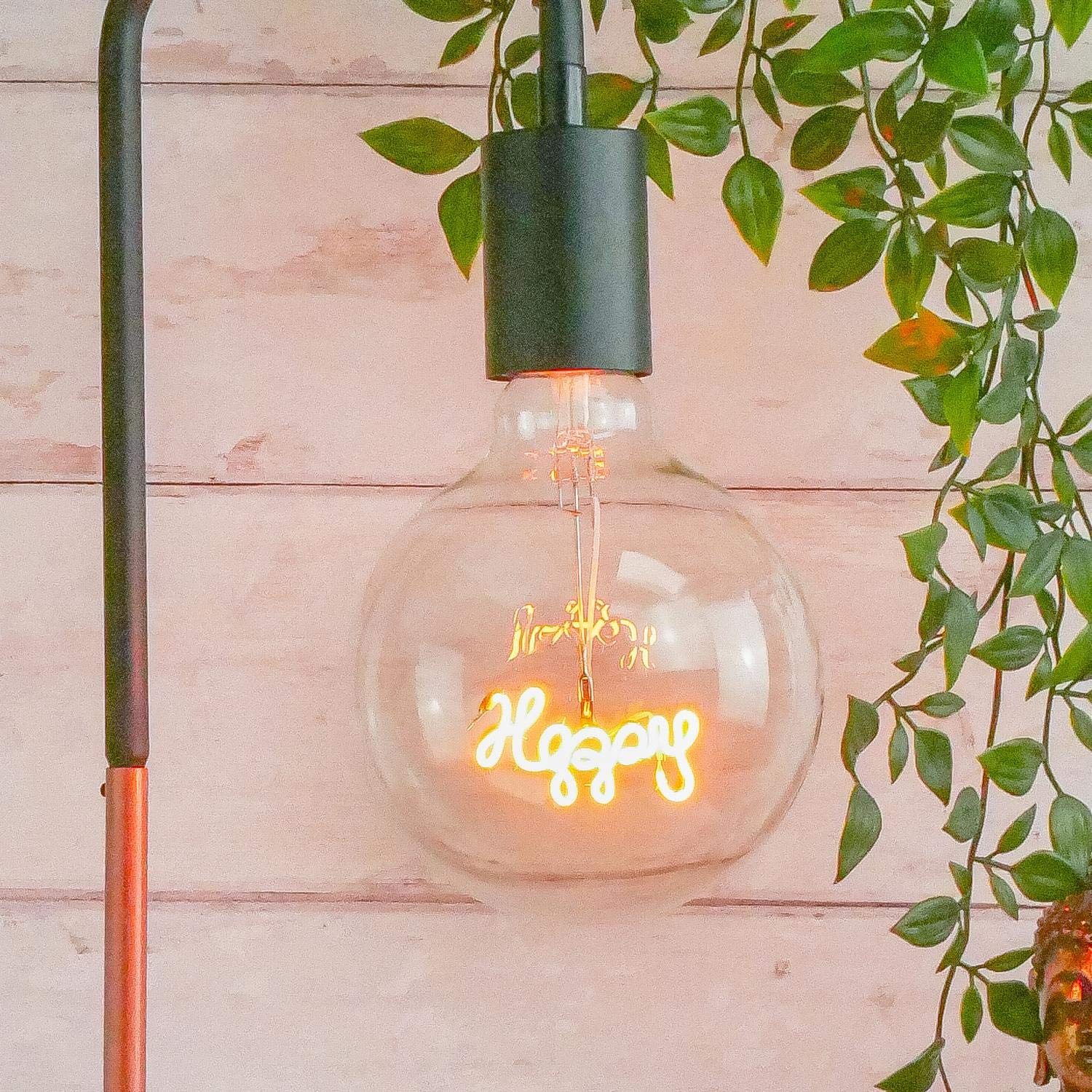 Yellow Happy Light Bulb