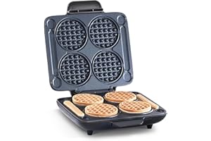 DASH Multi Mini Waffle Maker - Four 4” Waffle Molds, Nonstick Waffle Iron with Quick Heat-Up, Nonstick Surface - Perfect Mini