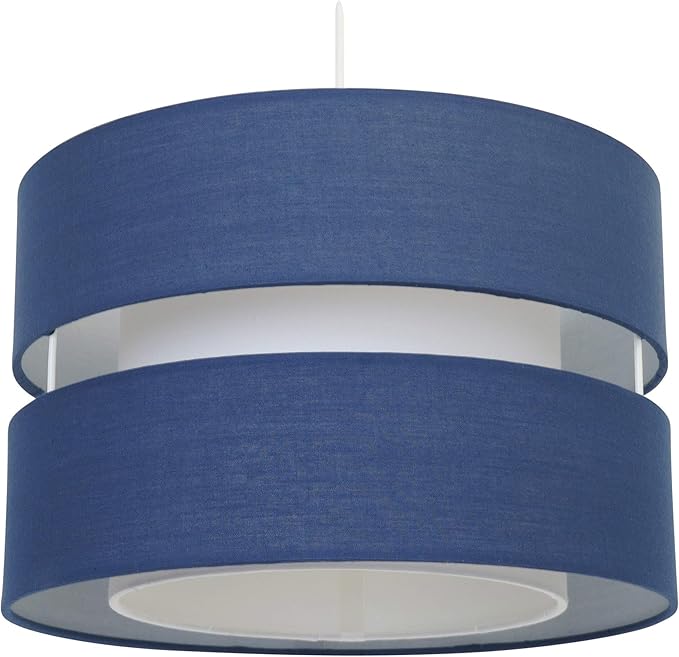 Layer Fabric Ceiling Light Shade Pendant Navy Amazon.co.uk Lighting