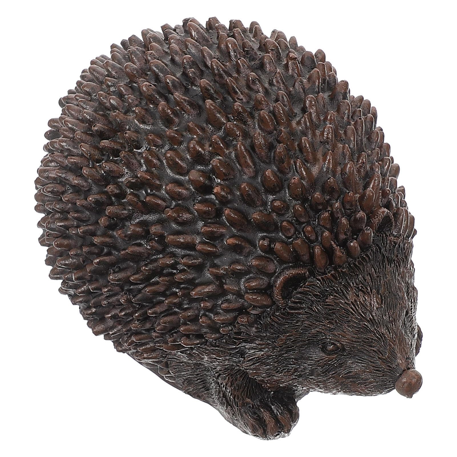 Milisten Hedgehog Key Holder Outdoor Hidden Key Storage Box for Garden Yard Safe Concealed Hider 4.53X3.15X2.76 Inch Durable Diversion Safe