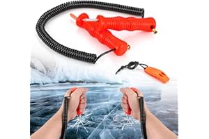 CozyCabin Ice Fishing Safety Picks Kit with Whistle Ice Fishing Accessories for Ice Fishing, Ice Skating, Ice Safety Spikes