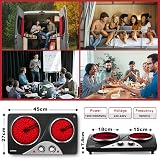 CUSIMAX Electric Hobs 2100W Double Infrared Hot Plate Black Glass view 7