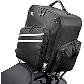 KEMIMOTO Motorcycle Sissy Bar Bag 40L Large Capacity Motorcycle Luggage Rack Tail Bag with Waterproof Zipper Dual Sport Backpack Adventure for Trip Camping Outdoor