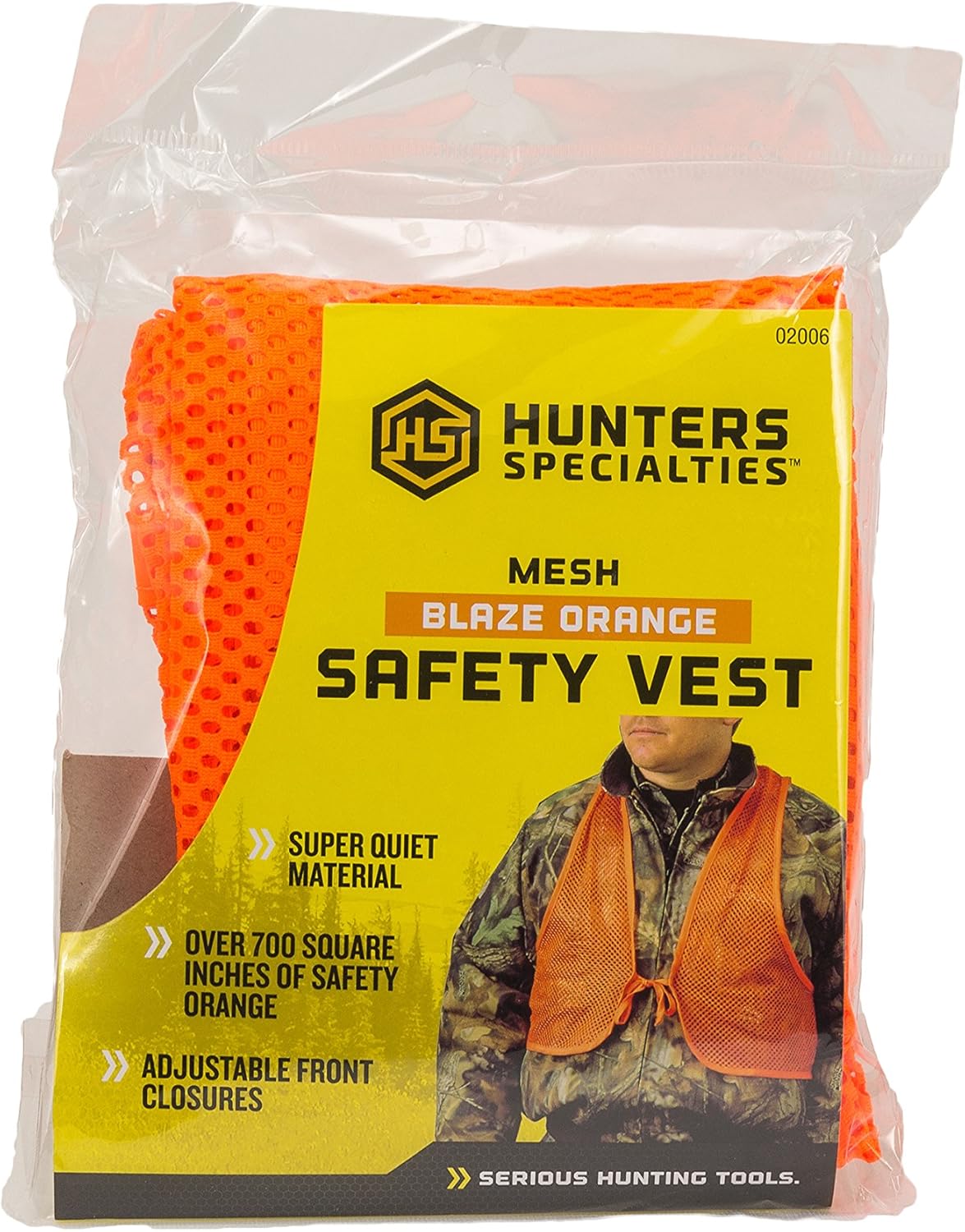 Hunters Specialties Safety Vest, Blaze Orange, One Size: Clothing