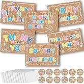 Thboxes 60 Bulk Thank You Cards with Envelopes – 4x6“ Kids Thank You Card for Teachers – Funny Appreciation Blank Cards for Baby Shower, Birthday and Small Business – Includes Storage Box