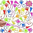 Sticky Hands Bulk 120 PCS Party Favors for Kids 4-8,8-12 Year Stretchy Sticky Hand Feet Goodie Bags Stuffers for Kids Treasure Box Toys for Classroom Small Mini Prizes Trinkets Pinata Stuff