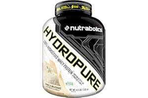 Nutrabolics Hydropure, 100% Hydrolyzed Whey Protein, Vanilla Milkshake, 4.5 Pound