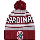 New Era NCAA Cheer Sideline Cuff Beanie Hat with Pom - NCAA Sport Cuffed Winter Knit Toque Cap