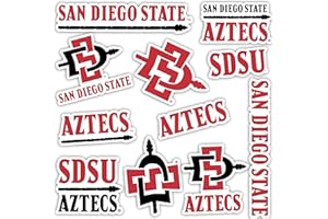Desert Cactus San Diego State University Sticker SDSU Aztecs Sticker Vinyl Decals Laptop Water Bottle Car Scrapbook Sheet T2 (Type 2)