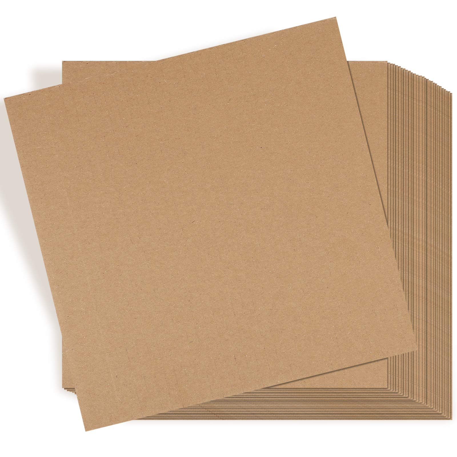 Photo 1 of 50 Pack Corrugated Cardboard Sheets Flat Hard Cardboard Inserts Back to School Classroom Supplies Flat Squares Separators for Shipping, Mailing, Packing, Art Projects, DIY Crafts(12 x 12 Inch,Brown)