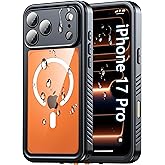 Oterkin Waterproof Case for iPhone 17 Pro Case Compatible with MagSafe, Full Body Rugged iPhone 17 Pro Phone Case with Built-in HD Screen & Lens Protector [15FT Military] iPhone 17Pro Case (Black)