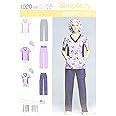 Simplicity Creative Patterns US1020BB Easy To Sew Scrubs Sewing Pattern For Women, Size BB (20W-28W)