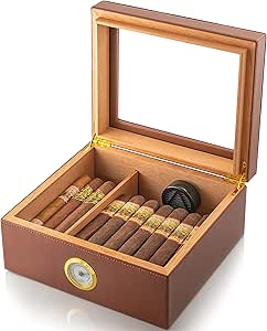 Amerigo Humidor De Lujo Hecho A Mano - Contiene 25-50 Puros