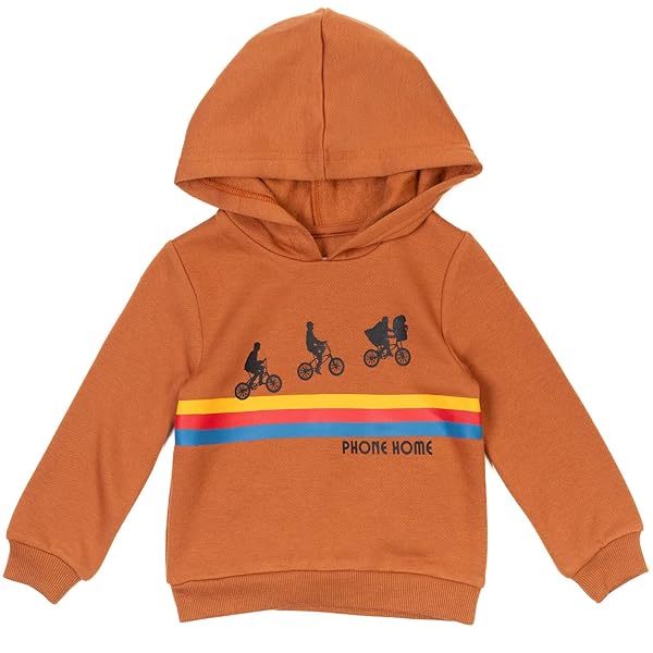E.T. THE EXTRA-TERRESTRIAL TODDLER BOYS FLEECE PULLOVER HOODIE BROWN 4T
