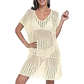 Yincro Women's Swimsuit Crochet Cover Up Bathing Suit Beach Cover Up Summer Coverups for Swimwear