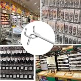 SENENQU 40PK 15cm Pegboard Hooks Heavy Duty Metal Silver Garage Kitchen Retail view 7