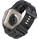 BINLUN Compatible with Apple Watch Band 49mm 46mm 45mm 44mm 42mm, Braided Paracord Nylon Replacement Strap Compatible with iWatch Ultra3 Ultra2 Ultra SE3 Series 11/10/9/8/7/SE2/SE/6/5/4/3/2/1 for Men