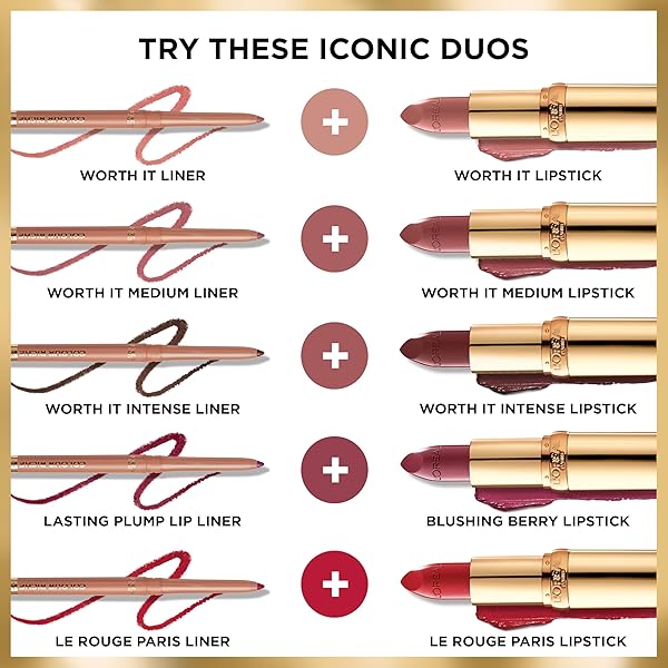 L’OREAL PARIS COLOUR RICHE LIP LINER PENCIL, CREAMY LIP LINER WITH OMEGA 3 AND VITAMIN E, 751 ETERNAL MAUVE (WARM BERRY PINK)