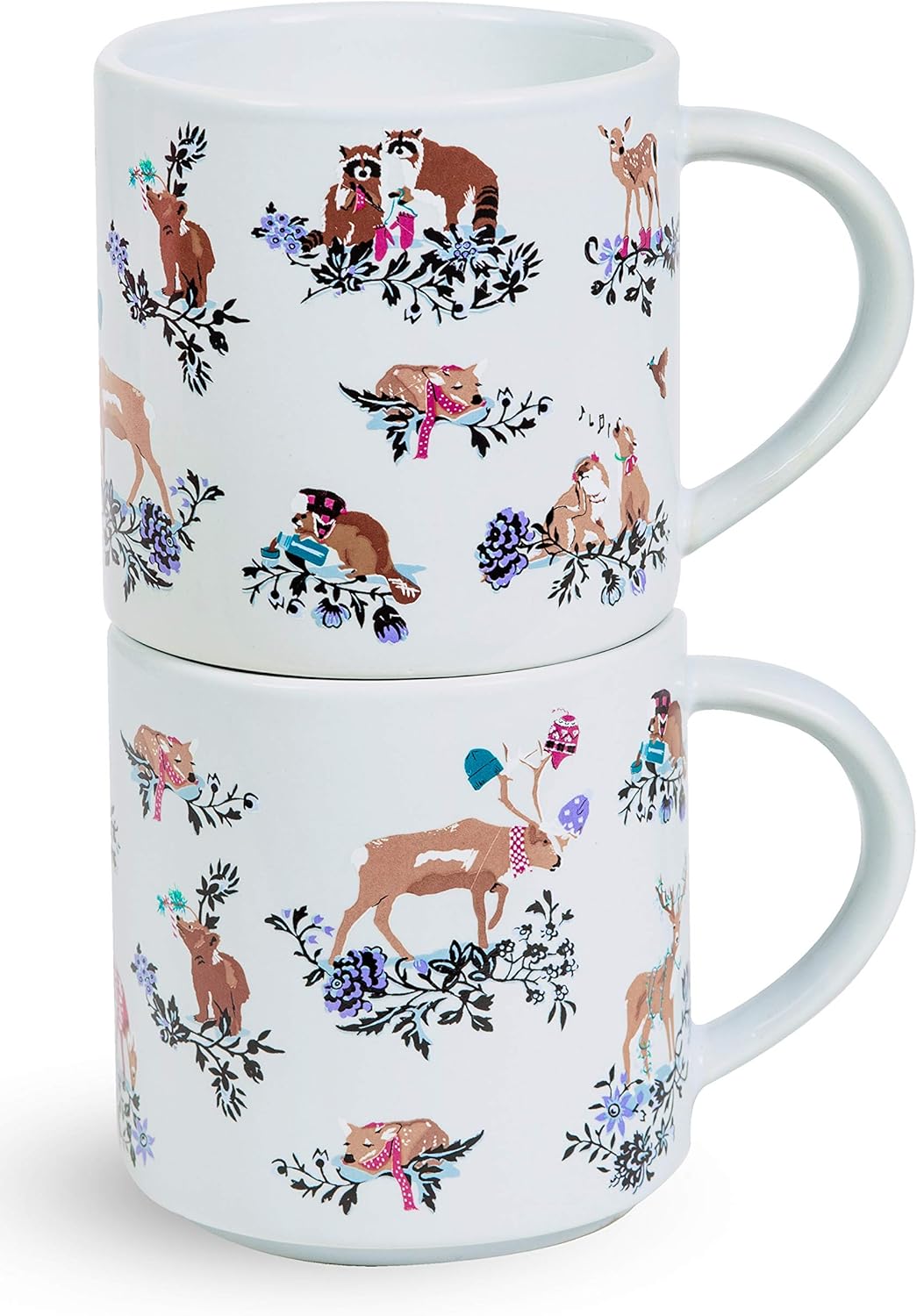 Vera Bradley Holiday Stackable Ceramic Coffee Mug/Tea Cups