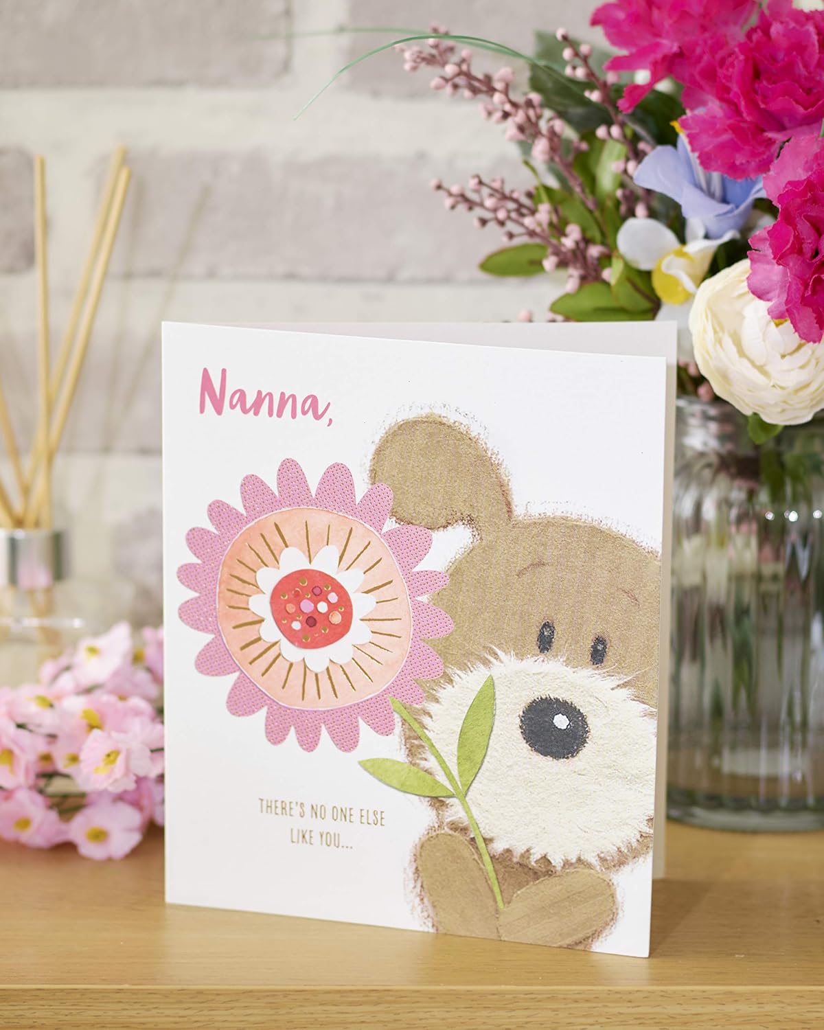 UK Greetings Mother's Day Card for Nanna With Envelope - Dog & Flower Design, Multi, Pack of 1 - Image 5