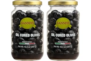 Sanniti Dry Cured Olives, 13.4oz (Pack of 2)