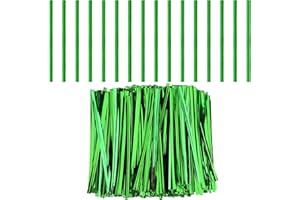 Luter 750pcs 4 Inch Metallic Twist Ties, Reusable Bag Ties Plastic Bread Twist Tie for Treat Bags Coffee Bags Snacks Cake Pop
