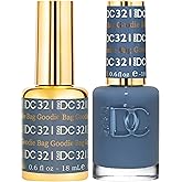 DND DC Gel Polish Set, Blue Collection, UV/LED GelPolish and Air Dry Nail Lacquer, Matching Chip-Free Polish Duo, 0.5 Fl Oz E